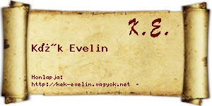 Kék Evelin névjegykártya