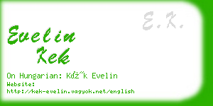 evelin kek business card